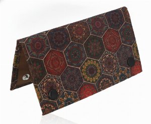 Angelo Kork-Drehertasche Mandala – Feinschnittbeutel mit 3 Fächern