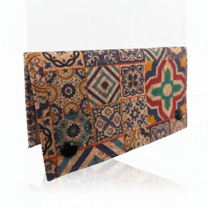 Angelo Kork-Drehertasche mit Mosaikmuster – Feinschnittbeutel Nr. 6v6