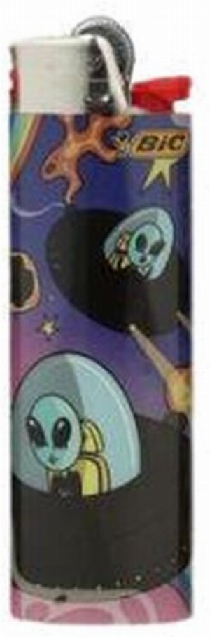 BIC Maxi Einwegfeuerzeug – Fantasy Cartoon „Aliens greifen an