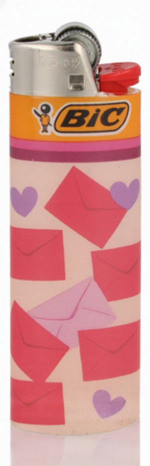 BIC Maxi Feuerzeug – Hearts of Love „Liebesbriefe & Herzen