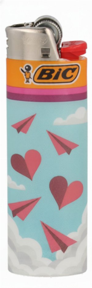 BIC Maxi Feuerzeug – Hearts of Love „Herzen & Papierflieger