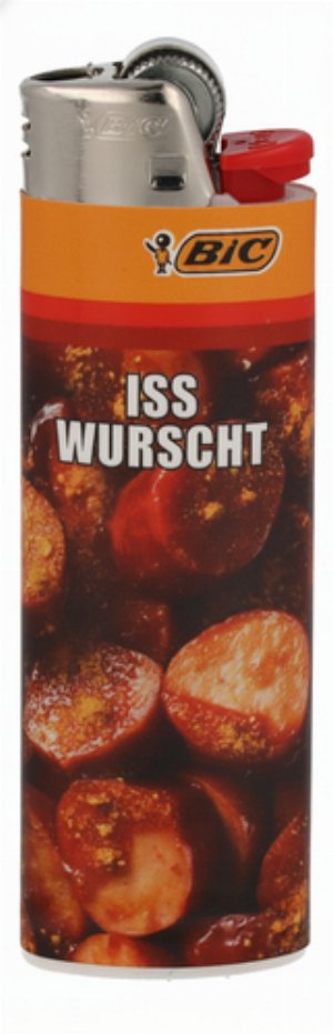 BIC Maxi Feuerzeug – Fast Food Edition „Iss wurscht