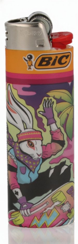 BIC Maxi Feuerzeug Urban Animals – Skateboard-Hase (1 von 6)