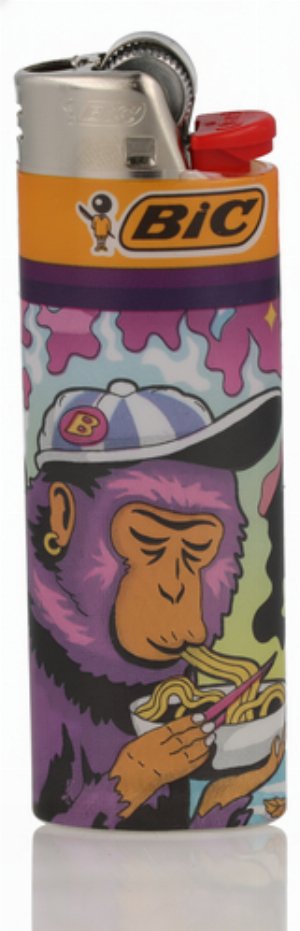 BIC Maxi Feuerzeug – Urban Animals „Affe mit Nudeln