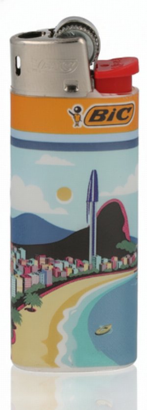 BIC Mini Feuerzeug – Monumental Bic Pen „Strandpanorama