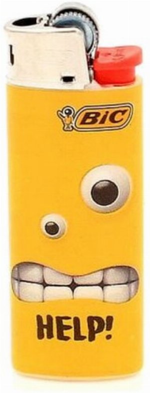 BIC Mini Feuerzeug – Yellow Mouth „HELP!