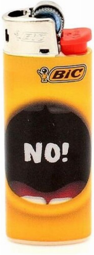 BIC Mini Feuerzeug – Yellow Mouth „NO!