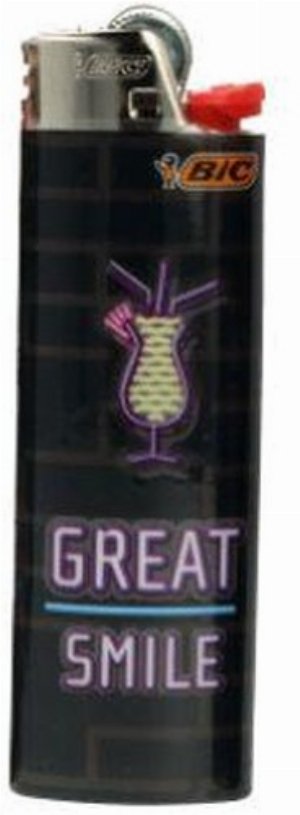 BIC Neon Cocktails Einweg-Feuerzeug – Motiv 7v8 „Great Smile