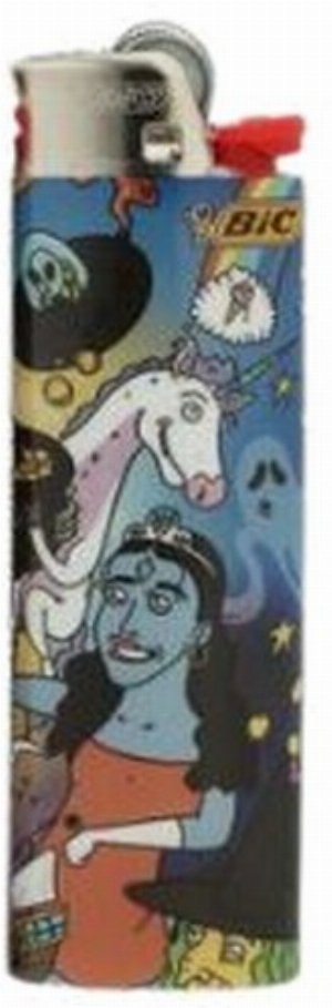BIC Maxi Einwegfeuerzeug – Fantasy Cartoon Serie „Prinzessin, Einhorn & Alien