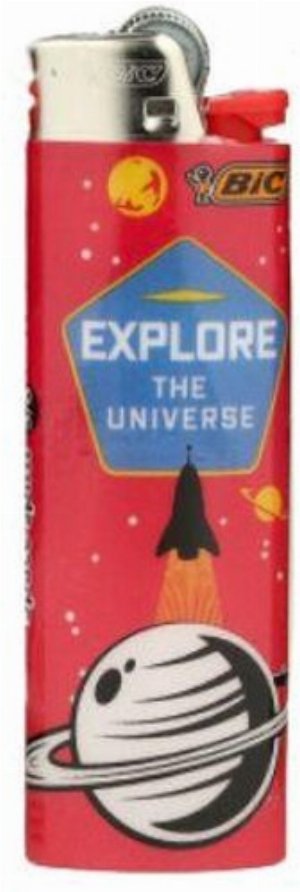 BIC Maxi Einwegfeuerzeug – Space Spirit Edition „Saturn & Rakete