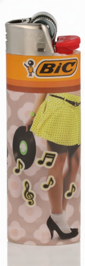 BIC Maxi Feuerzeug – Retro Joy Vinyl Edition (1v8)