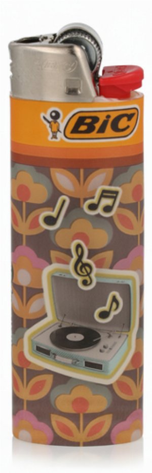 BIC Maxi Feuerzeug – Retro Joy „Plattenspieler