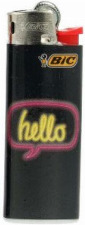 BIC Mini Einwegfeuerzeug – Neon Sings Edition „8v8