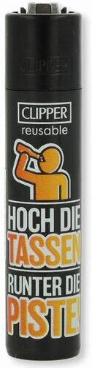 Clipper Gasfeuerzeug – Après-Ski Edition „Hoch die Tassen