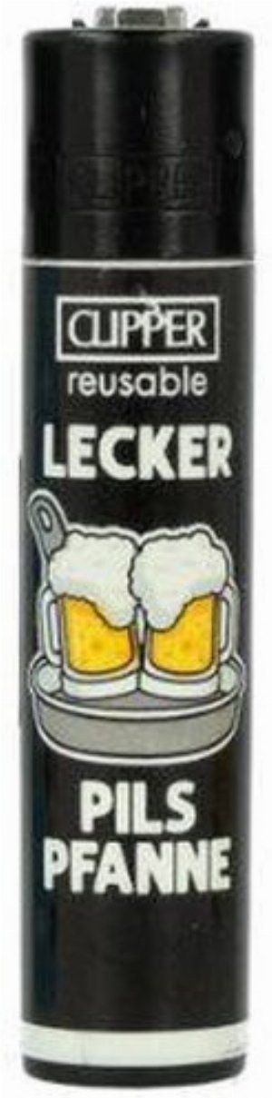 Clipper Gasfeuerzeug „Lecker Pils Pfanne