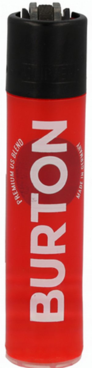 Burton Gasfeuerzeug von Clipper – Rot mit Steinzündung