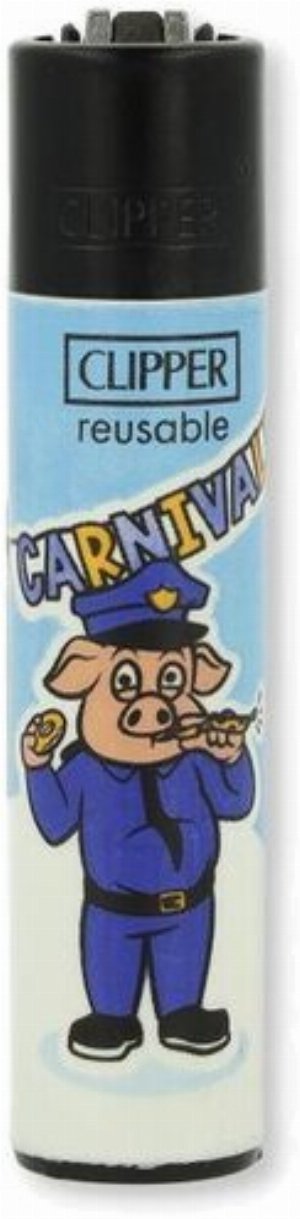 Clipper Gasfeuerzeug – Carnival Animals „Polizei-Schwein