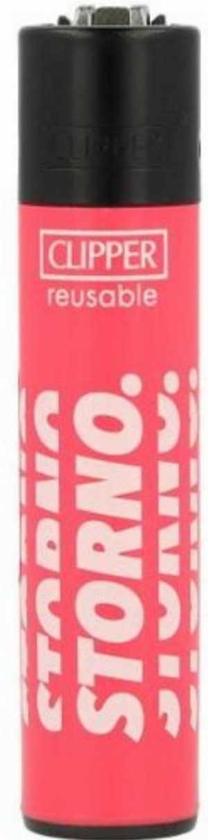 Clipper Gasfeuerzeug – Ehrenlos Edition Nr. 6v8 (Rosa/Weiß)