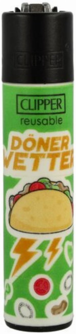 Clipper Gasfeuerzeug „Döner Wetter