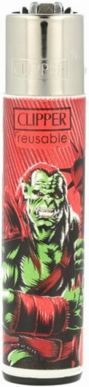 Clipper Gasfeuerzeug – Fantasy Warriors Serie, Motiv „Ork Krieger