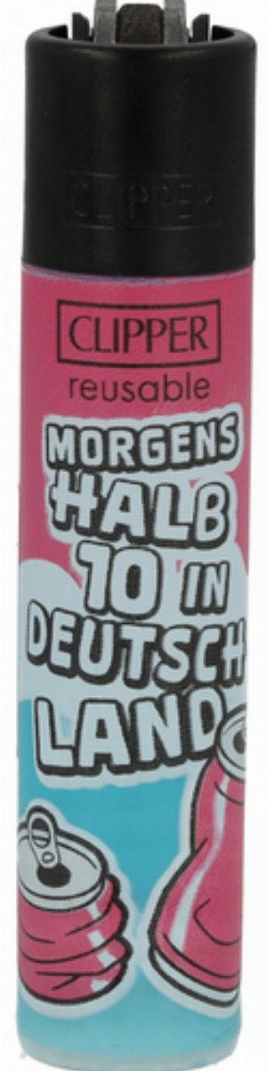 Clipper Feuerzeug „Morgens Halb 10