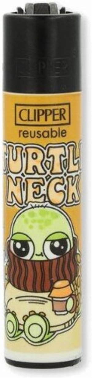 Clipper Friendshrimp Gasfeuerzeug – Schildkröten-Motiv „Turtle Neck