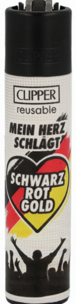 Clipper Feuerzeug „Mein Herz schlägt Schwarz Rot Gold