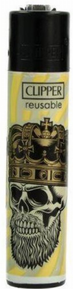 Clipper Nachfüllfeuerzeug – Hipster Skulls „Crowned Skull