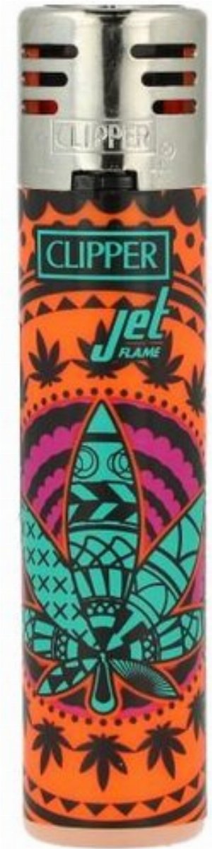 Clipper Jet-Flame Feuerzeug – Mandala Leaves Edition (3/4)