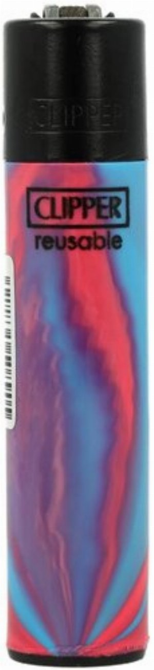 Clipper Nebula Mix 2 Gasfeuerzeug – Design Nr. 1 in Hellblau-Pink