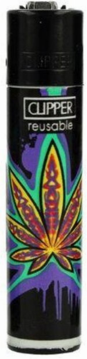 Clipper Gasfeuerzeug „Neon Leaves 2