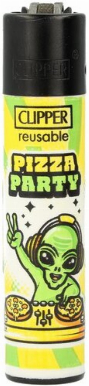Clipper Gasfeuerzeug – Pizza-Edition „Alien Pizza Party