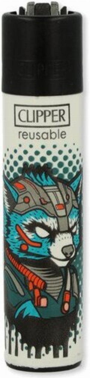 Clipper Gasfeuerzeug – Racoons Edition „Waschbär im Kampfanzug