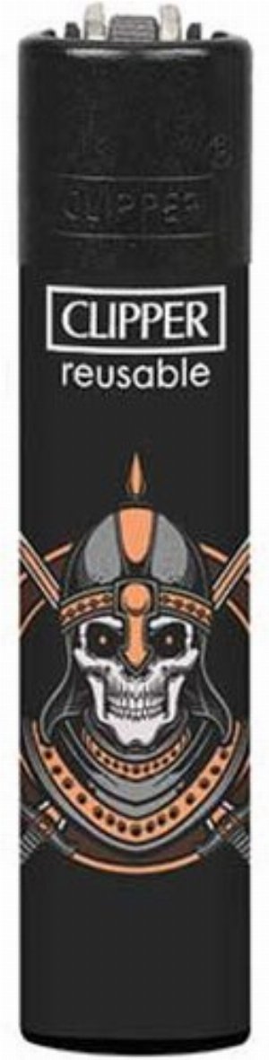 Clipper Gasfeuerzeug – Totenkopf mit Rüstung (Skulls 22, Nr. 3/4)