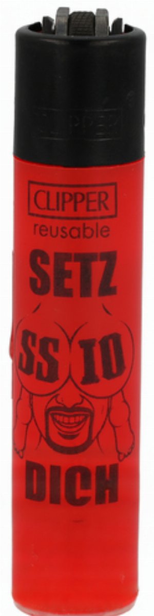 Clipper Gasfeuerzeug „Setz Ssio dich