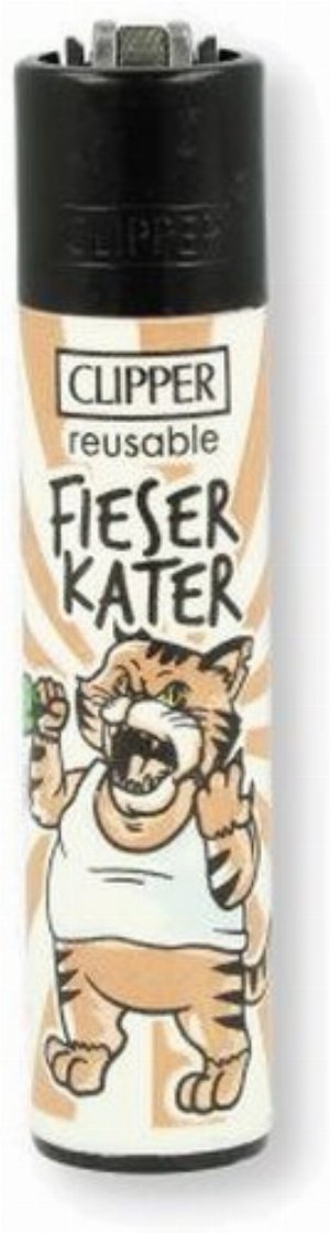 Clipper Nachfüllfeuerzeug – Edition Stadtasikanten „Böser Kater