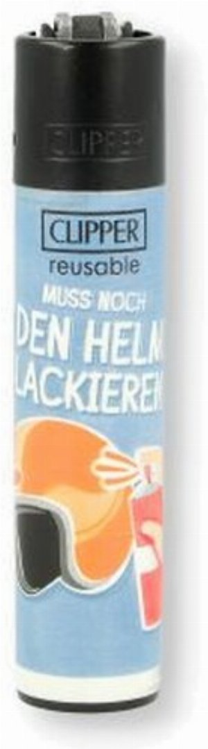 Clipper Gasfeuerzeug „Muss noch den Helm Lackieren