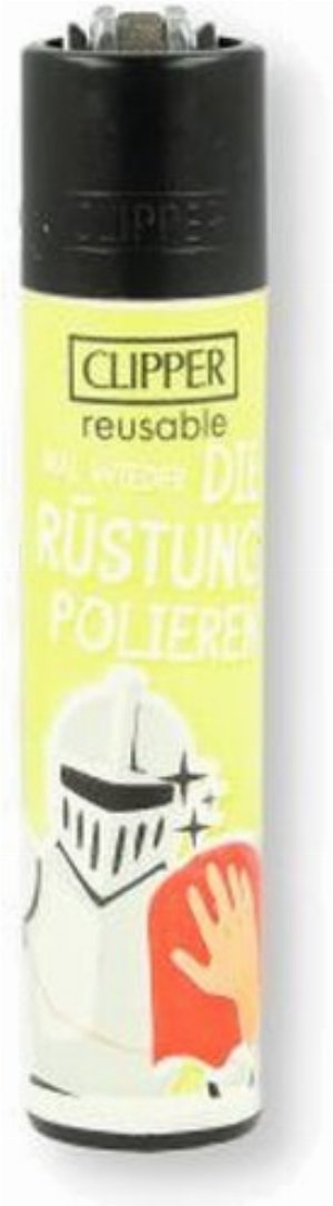 Clipper Gasfeuerzeug „Mal wieder die Rüstung polieren