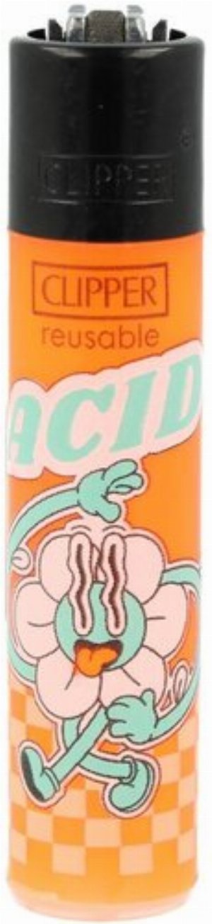 Clipper Trippy Arty Gasfeuerzeug – Acid Blume (3v4)