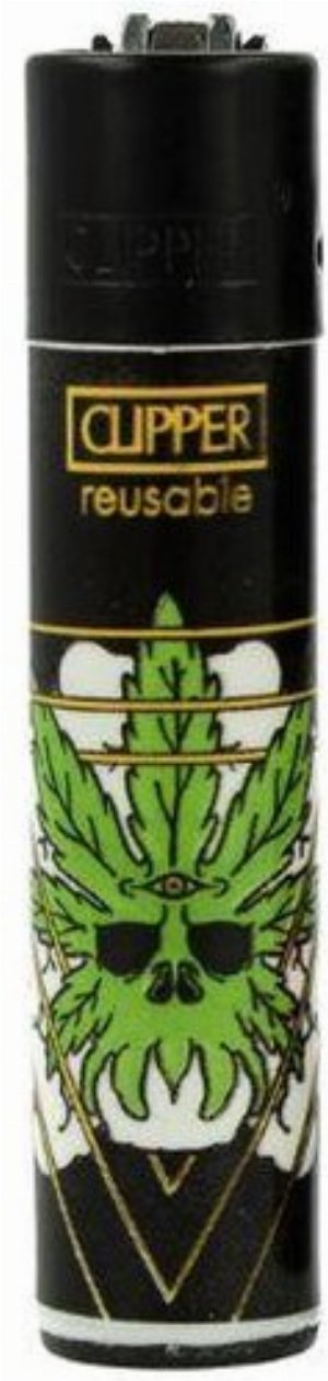 Clipper Gasfeuerzeug – Trippy Icon Art „Weedblatt