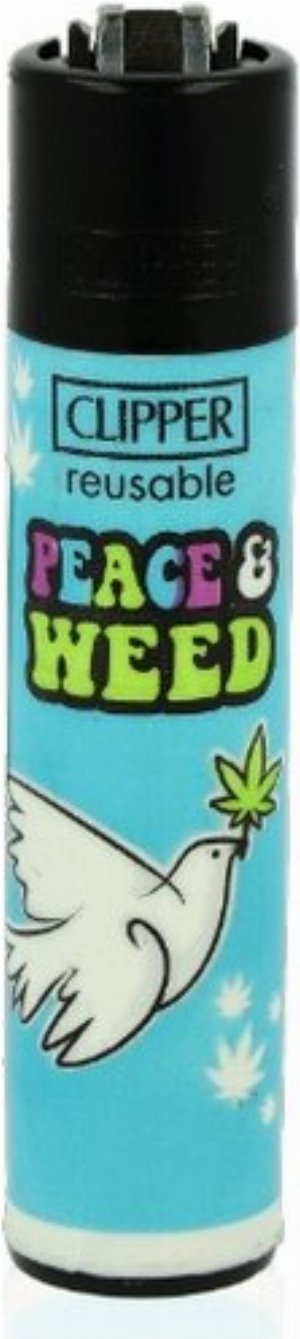 Clipper Gasfeuerzeug „Peace & Weed