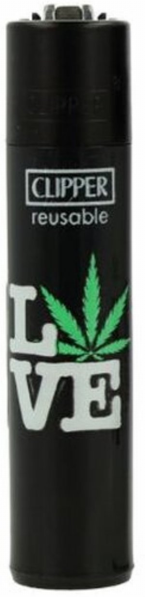 Clipper Nachfüllfeuerzeug – Weed Slogan Serie „LOVE