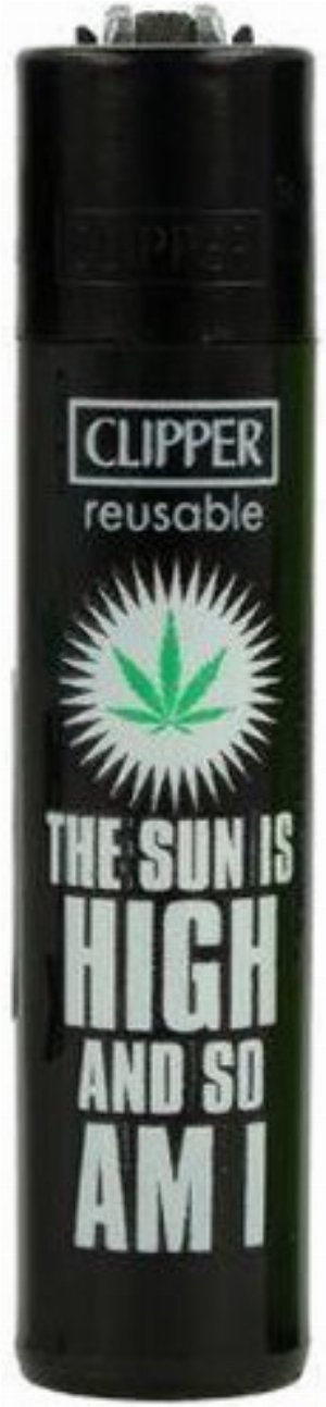 Clipper Weed Slogan Feuerzeug – „The Sun Is High And So Am I