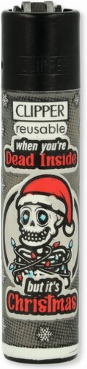 Clipper Gasfeuerzeug „Dead Inside but it's Christmas