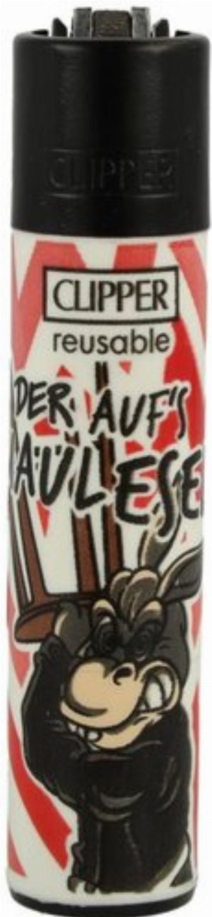 Clipper Gasfeuerzeug „Der wütende Esel