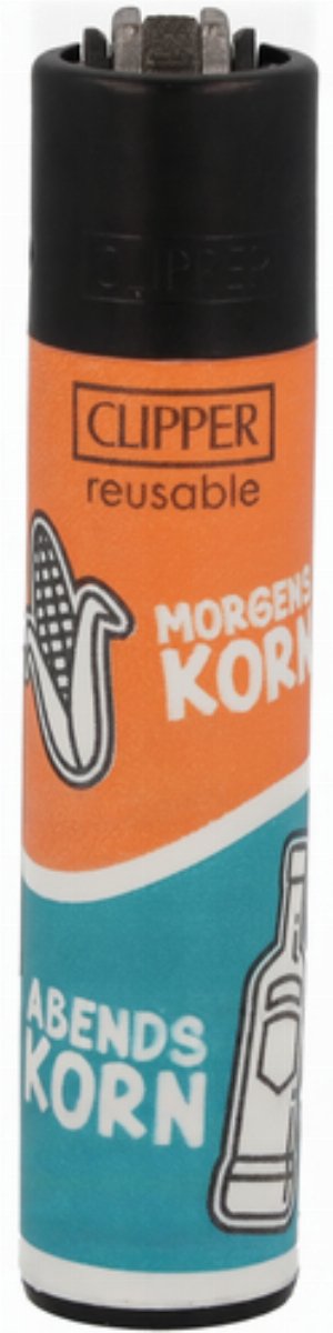 Clipper Feuerzeug „Morgens Korn Abends Korn