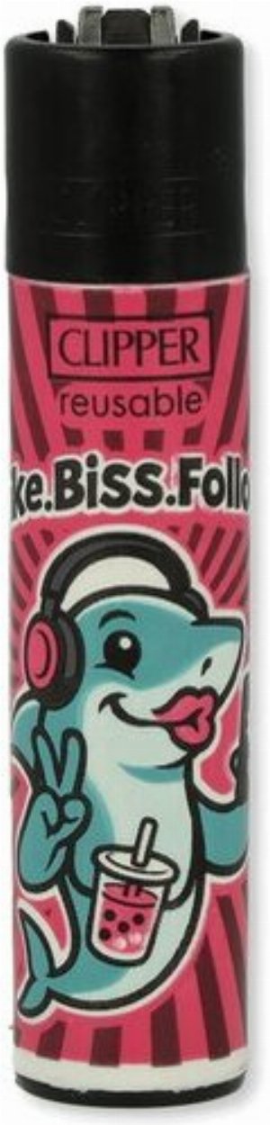 Clipper Gasfeuerzeug – Haie-Edition „Like.Biss.Follow