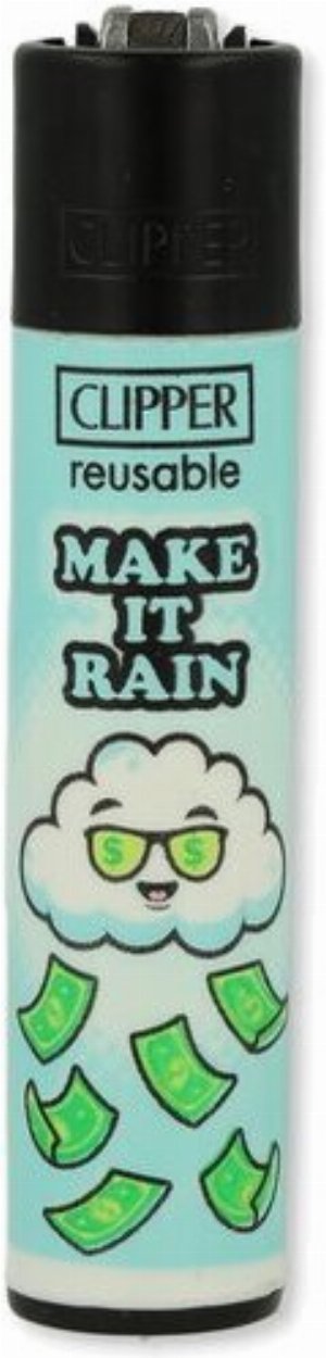 Clipper Softflame-Feuerzeug – „Make It Rain