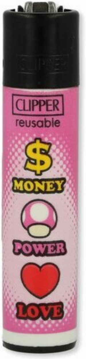Clipper Gasfeuerzeug „Money – Power, Love & Dollars