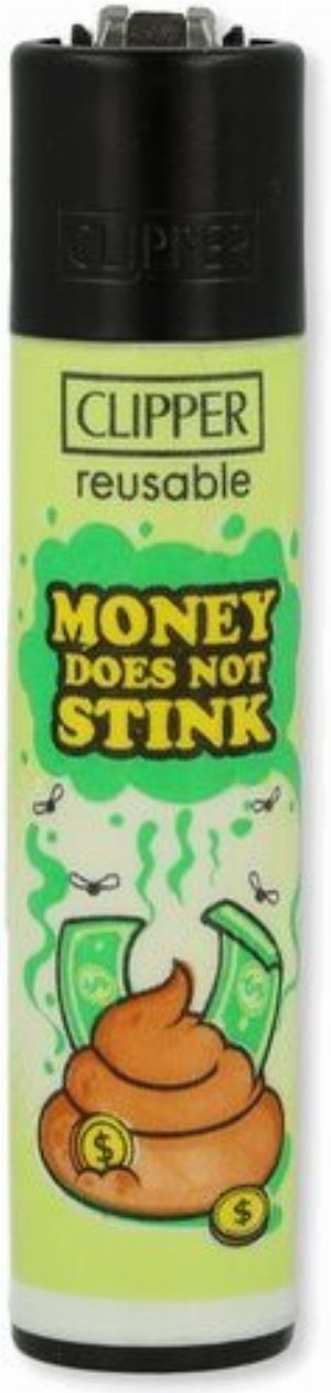 Clipper Gasfeuerzeug – „Money Does Not Stink